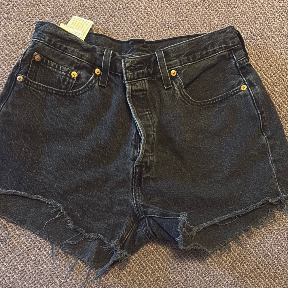 Black Denim Women's Shorts